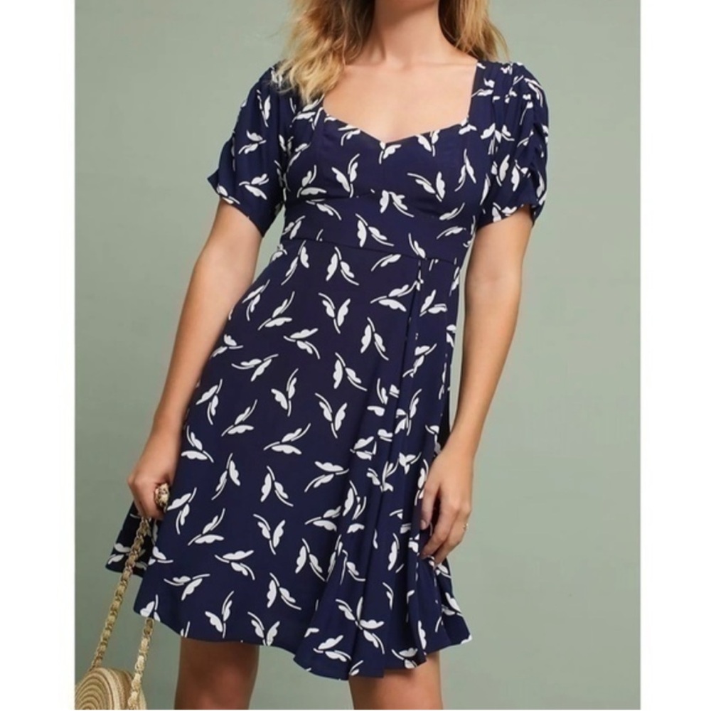 Maeve (Anthropologie) sz 2 Blue and White Dress